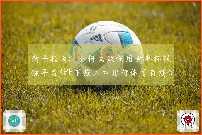 新手指南：如何高效使用世界杯投注平台APP下载入口进行体育直播体验